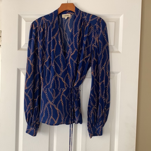 L’Agence Cara Silk Wrap Blouse - Picture 3 of 7